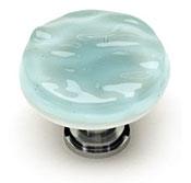 Sietto 1-1/4" (32mm) Round Glass Cabinet Knob (Glacier Light Aqua) STO-R-208